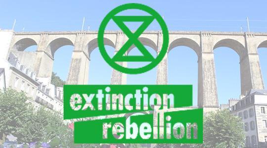 Action montée des eaux - Extinction Rebellion Morlaix