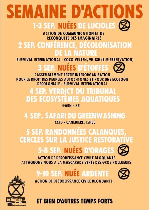 Programme des actions sur Marseille