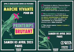 Le samedi 5 avril 2025 à Paris, une Marche Vivante pour un Printemps Bruyant ! 