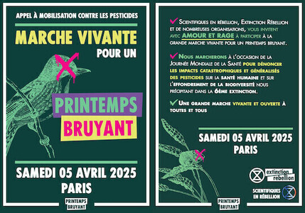 Le samedi 5 avril 2025 à Paris, une Marche Vivante pour un Printemps Bruyant ! 